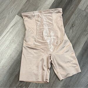Cupid Shapewear Extra Firm Control Tummy High Waist-Thigh Slim Sz XL Beige 5369